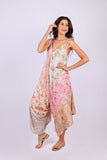226115 Wide-Leg Romper in Pastel Peach Patchwork