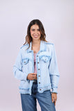 226131 Lightweight Raw Edge Jacket (Sky Blue)