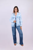226131 Lightweight Raw Edge Jacket (Sky Blue)