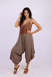 226133 Embroidered Stonewashed Wide-Leg Romper (4 color pack)