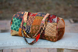 226134 Upcycled Patchwork Vintage Duffel Bag (Camel Overdye)