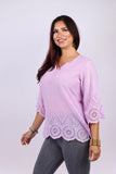 226141 Pastel Summer Tunic in Cotton Schiffli