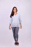 226141 Pastel Summer Tunic in Cotton Schiffli