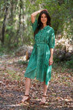226201 Cotton Button-Down Shirt Dress with Belt (4 color pack)