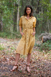 226201 Cotton Button-Down Shirt Dress with Belt (4 color pack)