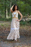 226208 Boho Spaghetti Strap Crochet Garden Dress (Beige)