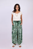 226222 Wide-Leg Hippie Harem Tie-Dye Pants (Emerald Green)