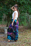 226225 Tie-Dye Palazzo Pants (Black Rainbow)