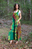 226227 Cotton Adjustable Tie-Dye Overall (Jade Green)
