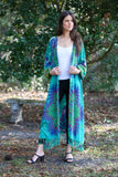 226228 Maxi Tie-Dye Cover-Up (Turquoise)