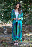 226228 Maxi Tie-Dye Cover-Up (Turquoise)